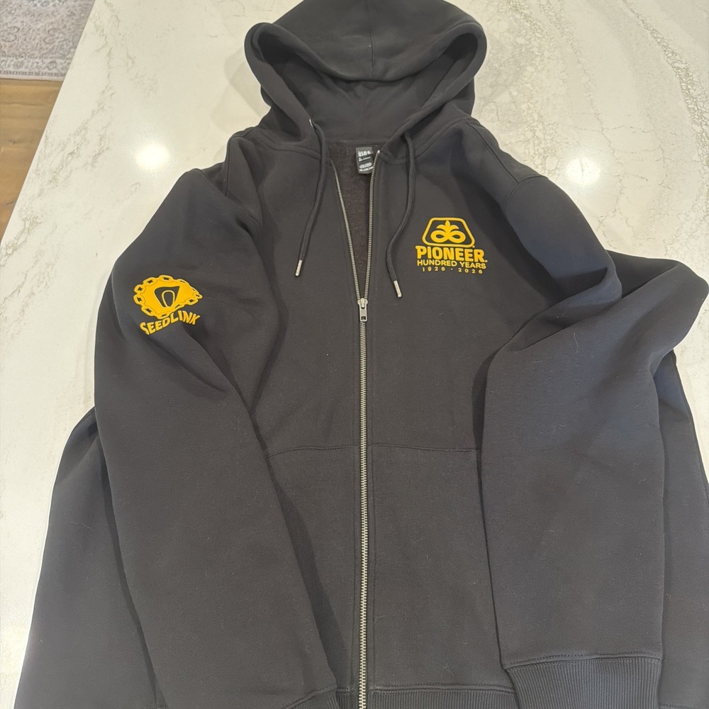 Pioneer Seed Full Zip Hoodie Agriculture Farm 2XL 2026 100years Streetwear